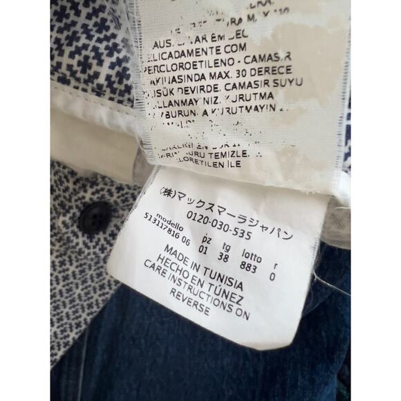 MAX MARA Weekend Cotton Geometric Printed Capri Crop Pants Size 4 Flawed - Picture 5 of 9